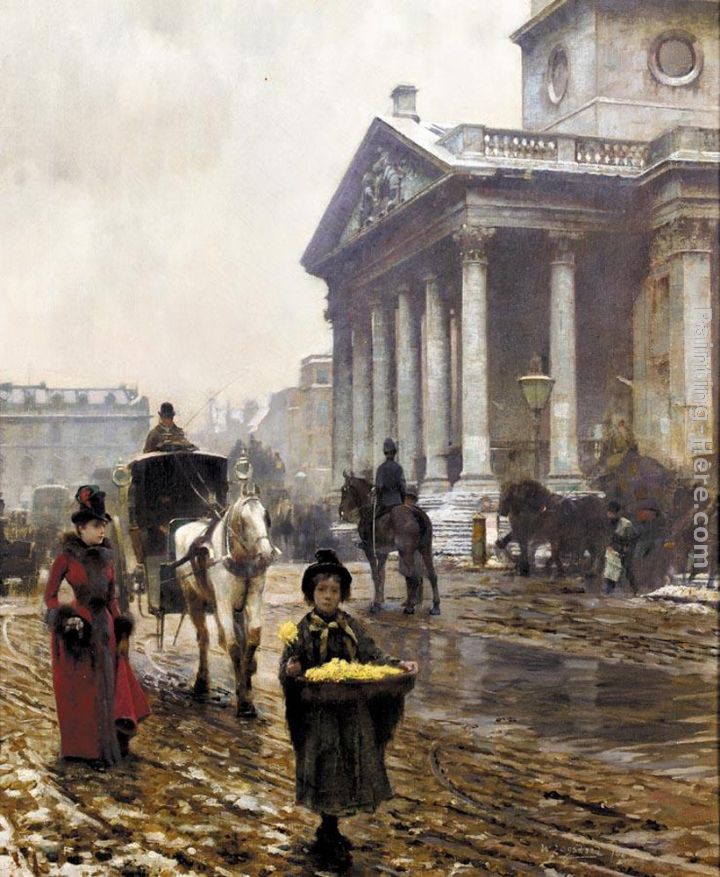 St. Martins-in-the-Fields painting - William Logsdail St. Martins-in-the-Fields art painting